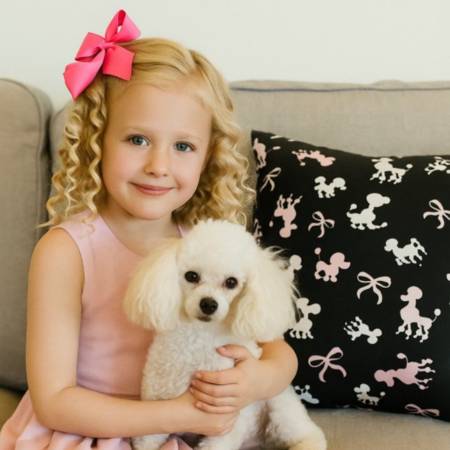Playful Poodle Party French inspired Cushion (Creator Uploaded)
