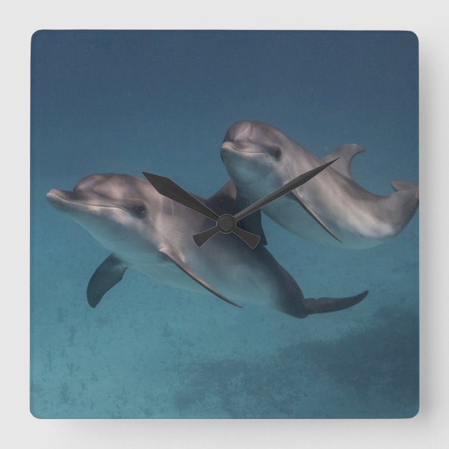 Playful Pose Square Wall Clock (Front)