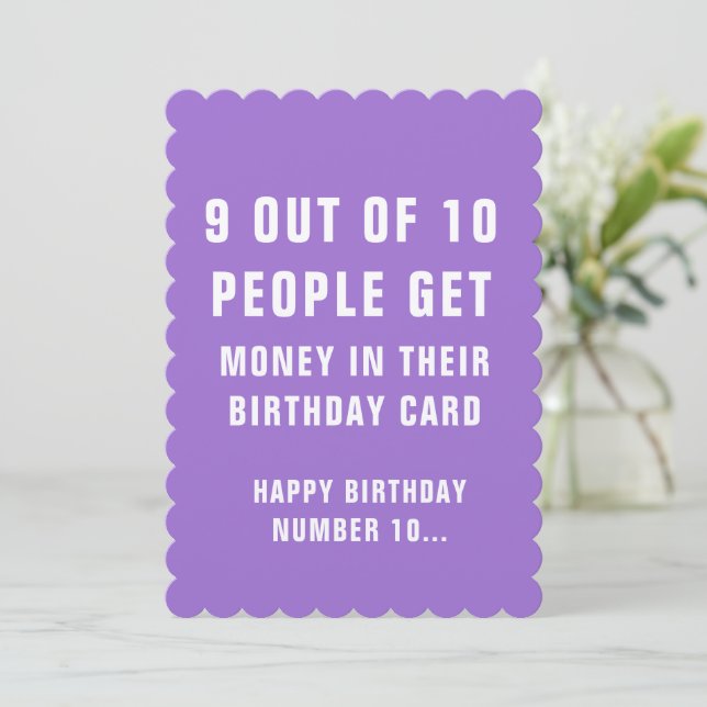 Playful Prank Birthday Card for Family and Friends (Standing Front)