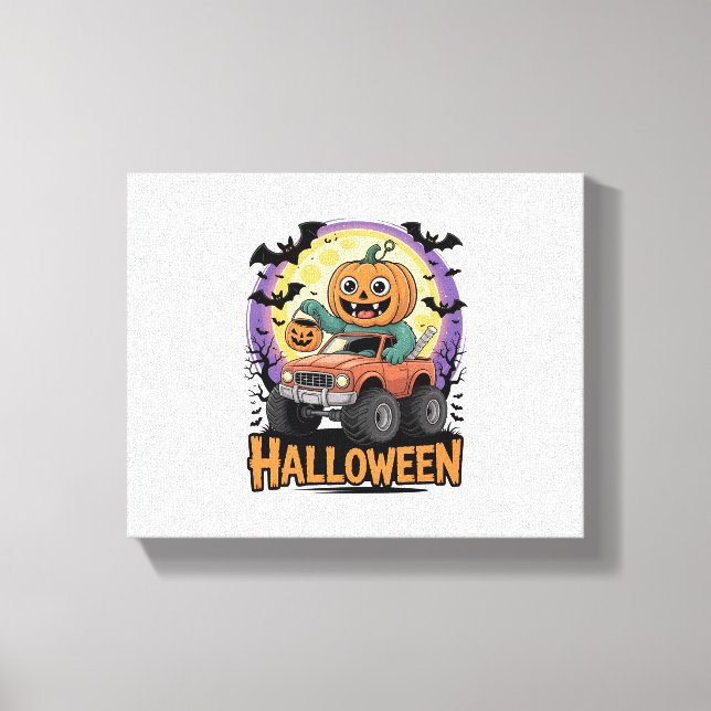 Playful Pumpkin Canvas Print (Front)