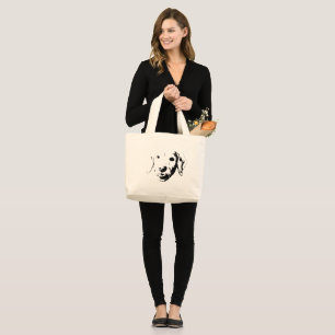 Playful Pup Carry Large Tote Bag