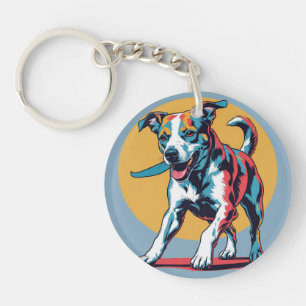 Playful Pup  Key Ring
