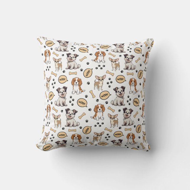 Playful Puppy Parade Cushion (Front)