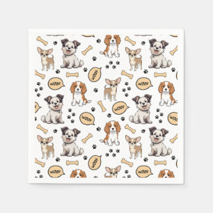 Playful Puppy Parade Napkin