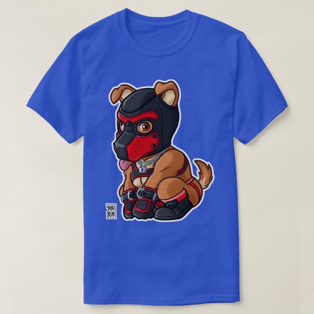 PLAYFUL PUPPY RED MASK BEARZOO SERIES T-Shirt (Design Front)