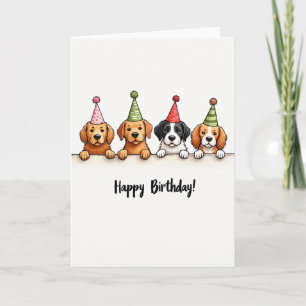 Playful Pups Birthday Card
