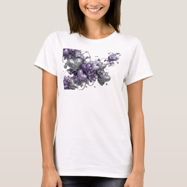 Playful Purple ABSTRACT ART Custom Tee (Front)