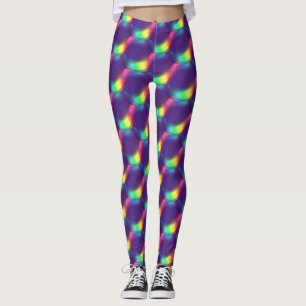 Playful Purple Colour Soap Bubbles Pattern Party  Leggings