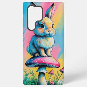 Playful Rabbit on Mushroom Colourful Animal Samsung Galaxy Case