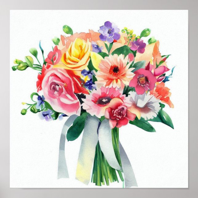  Playful Rainbow, Attendants Bouquet (D) Poster (Front)
