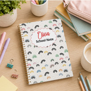 Playful Rainbow Back to School Supplies Teachers Planner