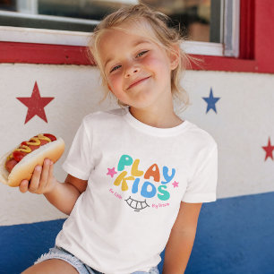 Playful Rainbow Kids Typography – For Little Big D Baby T-Shirt