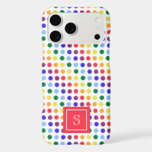 Playful Rainbow Polka Dots Personalised Monogram