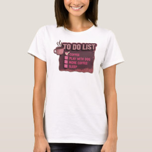 Playful Red COFFEE PLAY WITH DOG Original Design T-Shirt