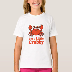 Playful Red Crab – “I’m a Little Crabby” Humour T-Shirt