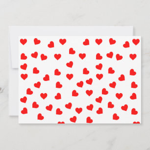Playful Red Hearts Invitation