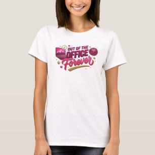 Playful Red OUT OF OFFICE Art Design T-Shirt