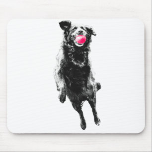 Playful red trace mouse mat
