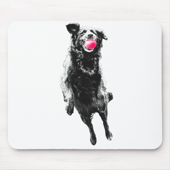 Playful red trace mouse mat (Front)