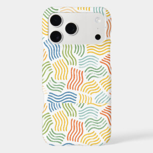 Playful Retro Colourful Wavy Lines Abstract Phone