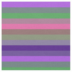 Playful Retro Pop Purple & Green Stripe Pattern Fabric
