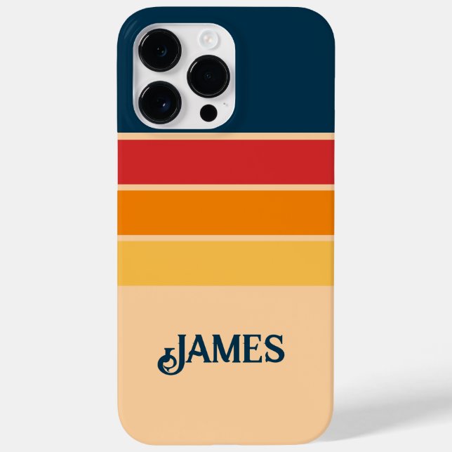 Playful Retro Rainbow Stripes for Custom Product Case-Mate iPhone Case (Back)