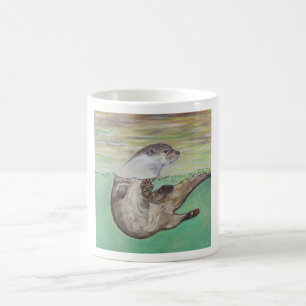 Playful River Otter Coffee Mug