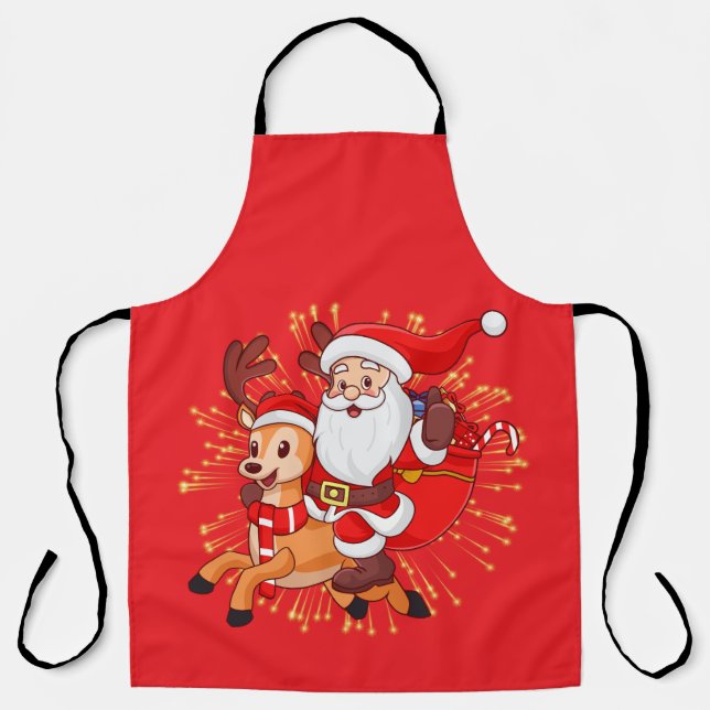 **"Playful Santa Claus Design – Fun and Festive Ch Apron (Front)