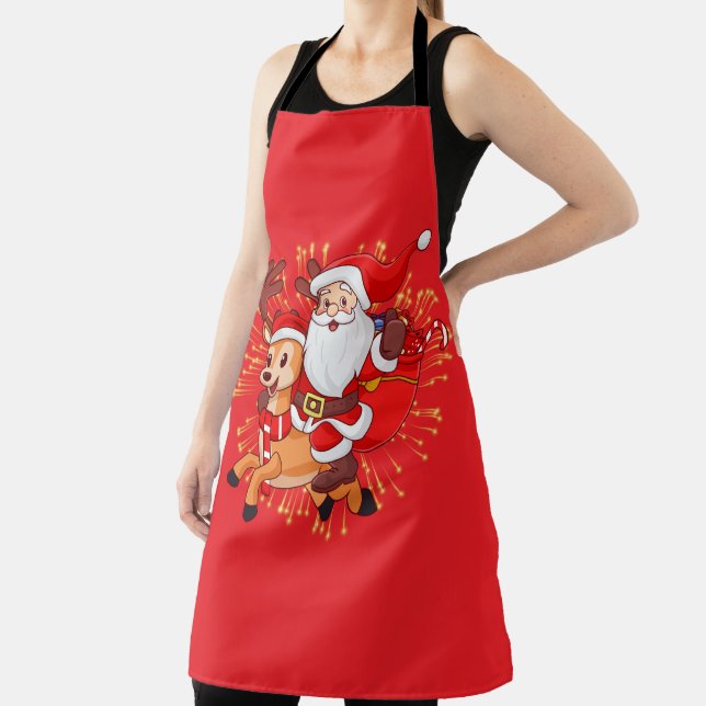 **"Playful Santa Claus Design – Fun and Festive Ch Apron (Insitu)