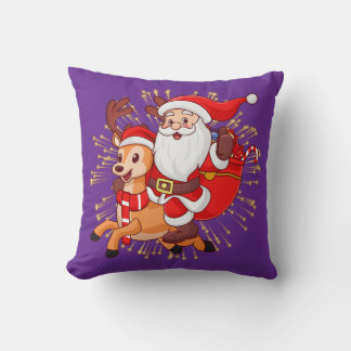**"Playful Santa Claus Design – Fun and Festive Ch Cushion