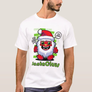 Playful Santa Claus Graphic T-Shirt, Holiday Appar T-Shirt