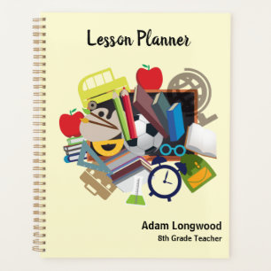 Playful School Supplies Art for Teachers Planner