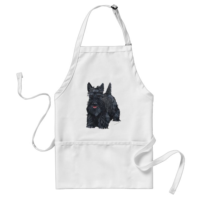 Playful Scottish Terrier Standard Apron (Front)