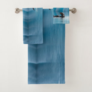 Playful Sea Otter Bath Towel Set