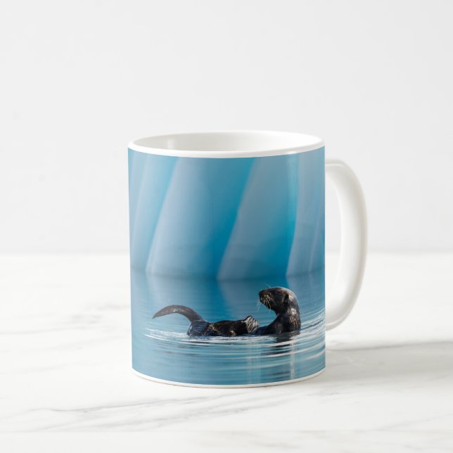 Playful Sea Otter Coffee Mug (Front Right)