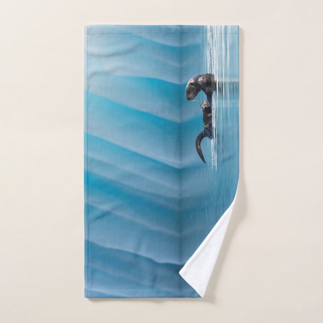 Playful Sea Otter Hand Towel (Hand Towel)