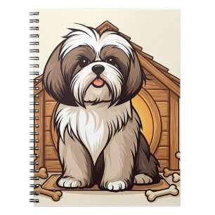 Playful Shih Tzu Dog House  Notebook