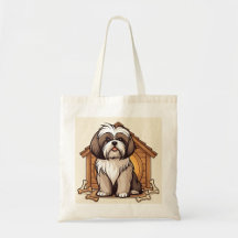 Playful Shih Tzu Dog House 