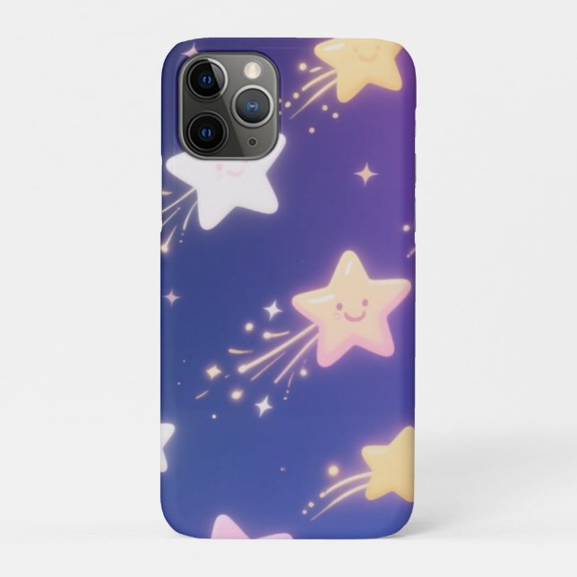Playful Shooting Stars Pattern,Glowing Celestial Case-Mate iPhone Case (Back)