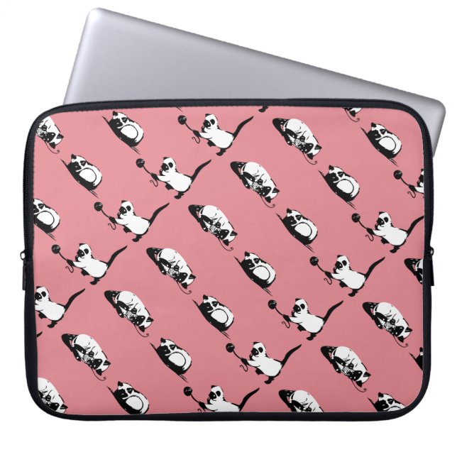 Playful Siamese Kitten Laptop Case (Front)