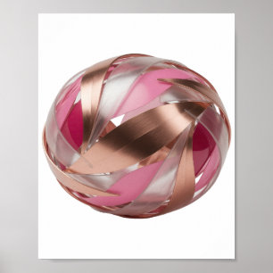 Playful Silver ABSTRACT ART Abstract Design Poster