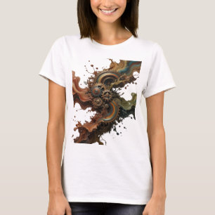 Playful Silver ABSTRACT ART Artistic Motif T-Shirt