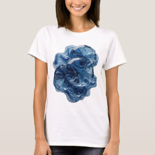 Playful Silver BLUE ICE CRYSTALS Statement Design T-Shirt