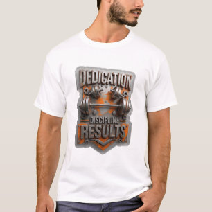 Playful Silver DEDICATION DISCIPLINE RESULTS T-Shirt