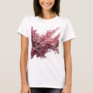 Playful Silver GEARS IN A LIQUID WAVE Graphic Tee
