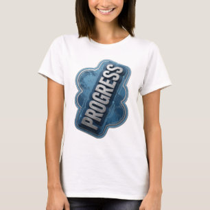 Playful Silver PROGRESS Statement Design T-Shirt