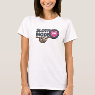 Playful Silver SLOTH MODE ON Custom Creation T-Shirt