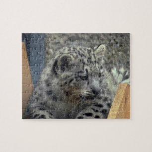 Playful Snow Leopard Baby Jigsaw Puzzle