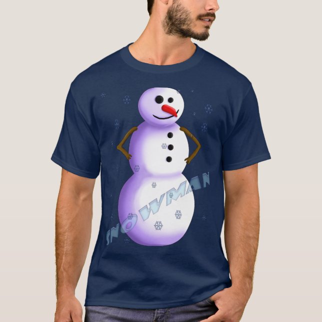  playful snowman T-shirt  (Front)