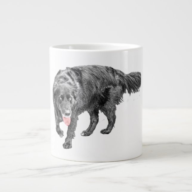 Playful Spark in Autumn Air Large Coffee Mug (Front)